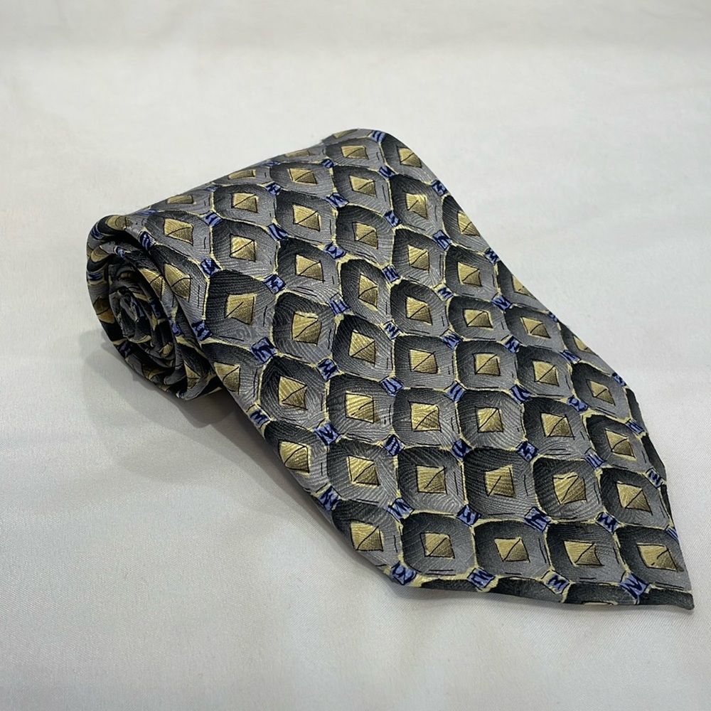 J. Garcia Geometric Pattern Men's Tie Collection 18 “Surprise Package” Academia
